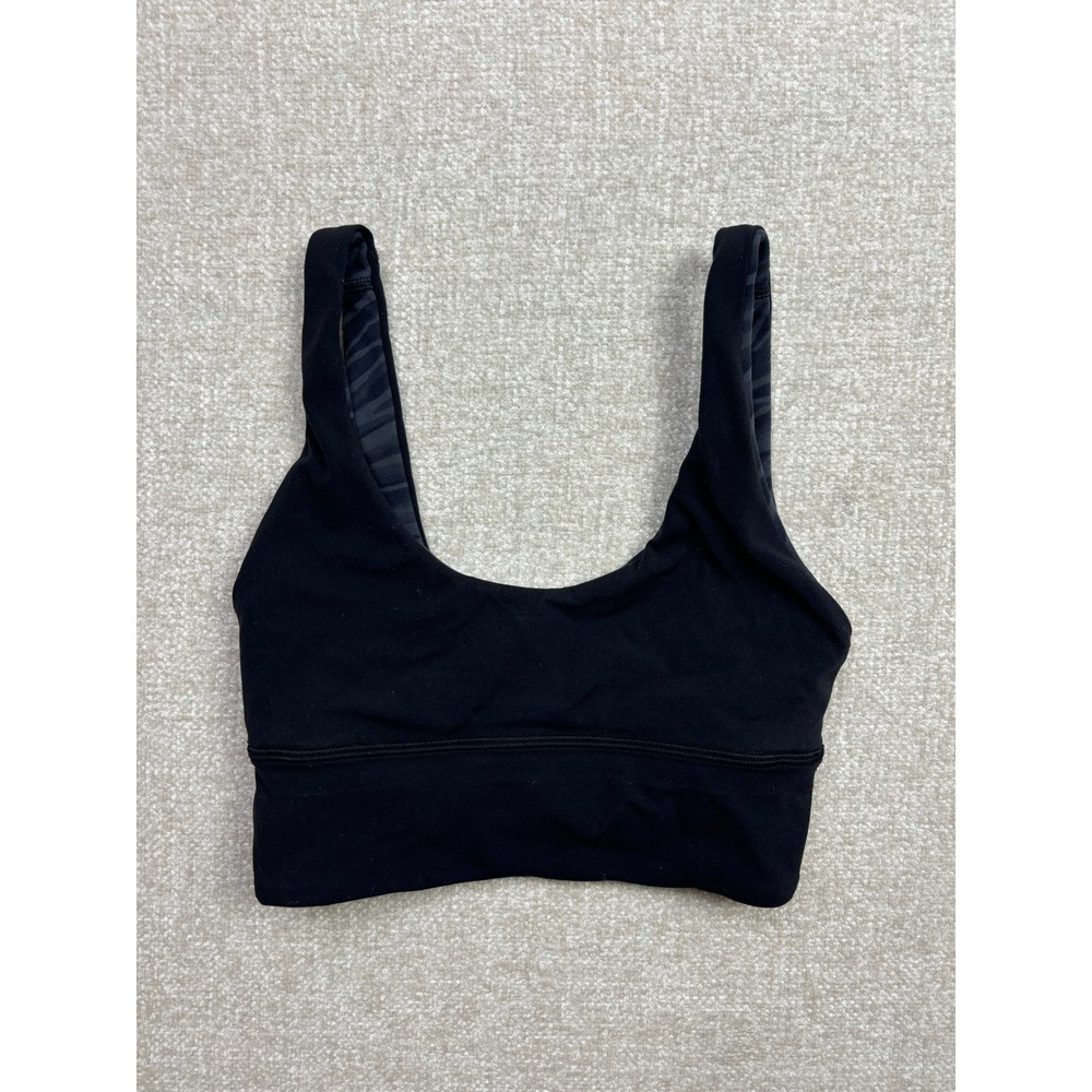 Lululemon Align Reversible Bra Black Zebra Stripe Size 2 LW2DA8S
